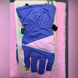 Vibrant Purple and Pink Kids Mittens